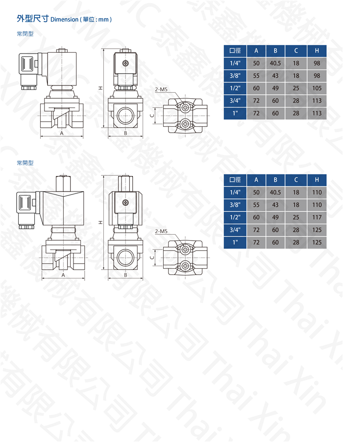 直動式大流量電磁閥 Large flow thread Solenoid valve