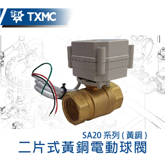 二片式黃銅電動球閥 2-pc brass thread standard electric motorized valve
