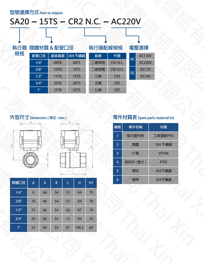 不鏽鋼螺紋電動球閥 Stainless steel thread standard electric motorized valve